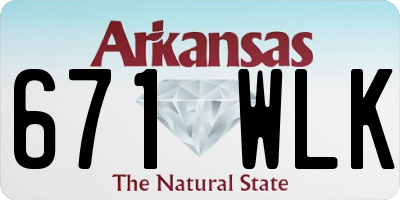 AR license plate 671WLK