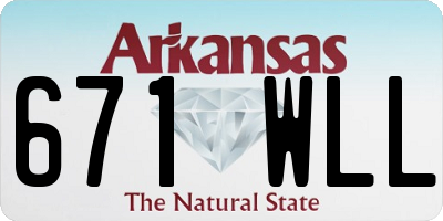 AR license plate 671WLL