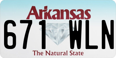 AR license plate 671WLN