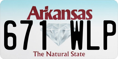 AR license plate 671WLP