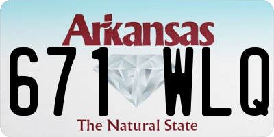 AR license plate 671WLQ