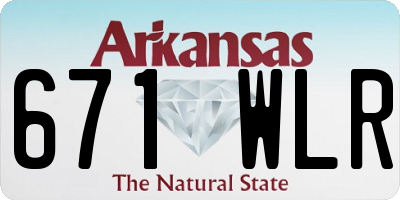 AR license plate 671WLR