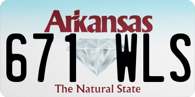 AR license plate 671WLS