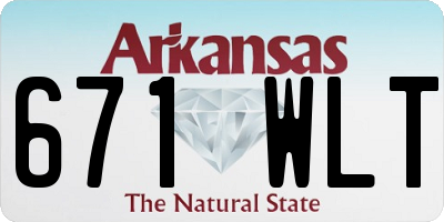 AR license plate 671WLT