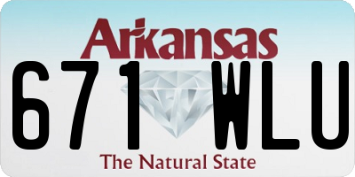 AR license plate 671WLU