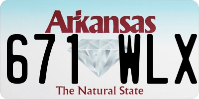 AR license plate 671WLX
