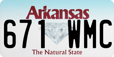 AR license plate 671WMC