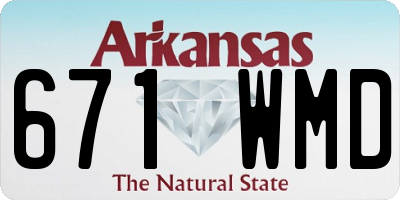 AR license plate 671WMD