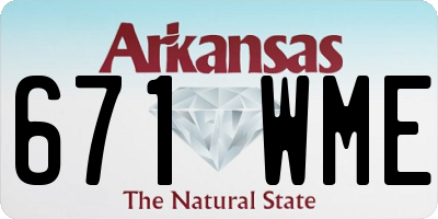 AR license plate 671WME