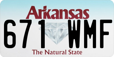 AR license plate 671WMF
