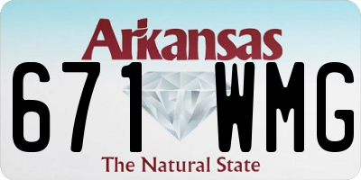 AR license plate 671WMG