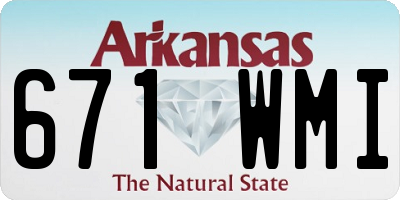 AR license plate 671WMI