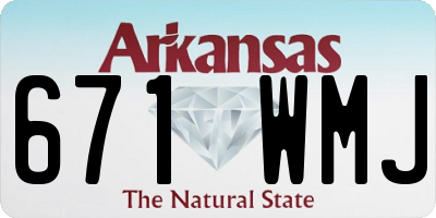 AR license plate 671WMJ