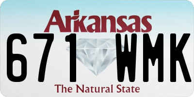 AR license plate 671WMK