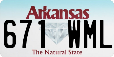 AR license plate 671WML