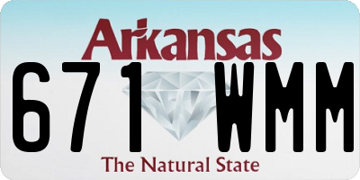 AR license plate 671WMM
