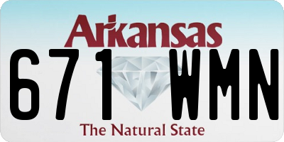 AR license plate 671WMN