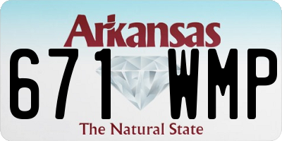 AR license plate 671WMP