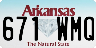 AR license plate 671WMQ