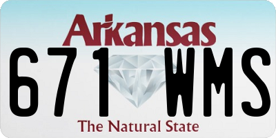 AR license plate 671WMS