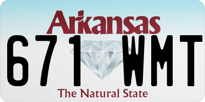 AR license plate 671WMT