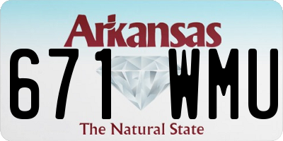 AR license plate 671WMU