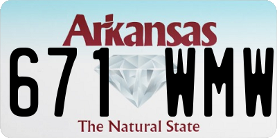 AR license plate 671WMW
