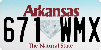 AR license plate 671WMX