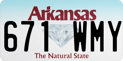 AR license plate 671WMY