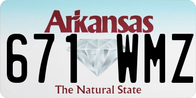 AR license plate 671WMZ