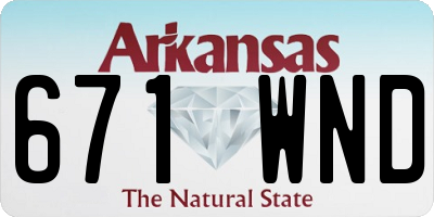 AR license plate 671WND