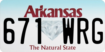 AR license plate 671WRG