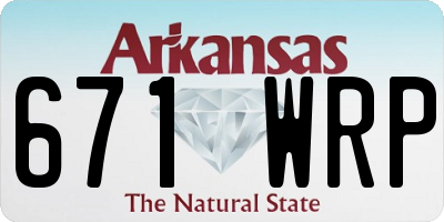 AR license plate 671WRP