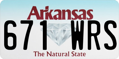 AR license plate 671WRS