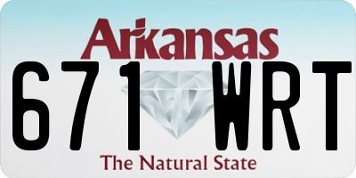 AR license plate 671WRT