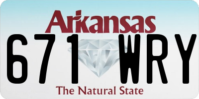 AR license plate 671WRY