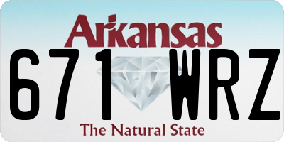 AR license plate 671WRZ