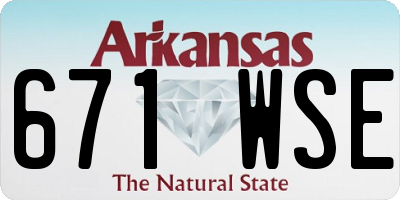 AR license plate 671WSE