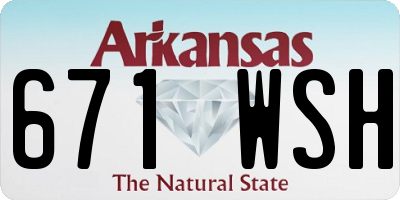 AR license plate 671WSH