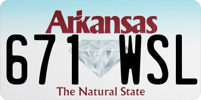 AR license plate 671WSL