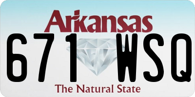 AR license plate 671WSQ