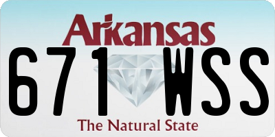 AR license plate 671WSS
