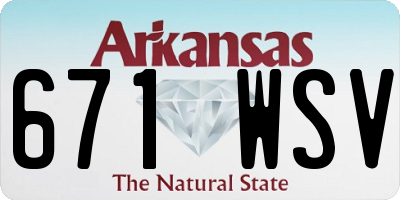 AR license plate 671WSV
