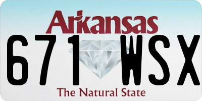 AR license plate 671WSX