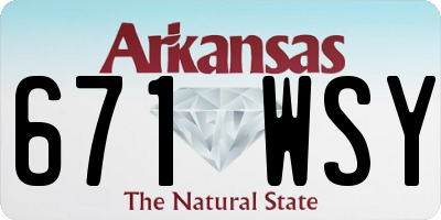 AR license plate 671WSY