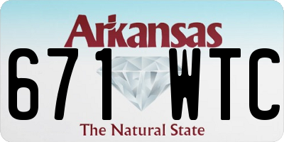 AR license plate 671WTC