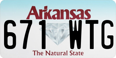AR license plate 671WTG