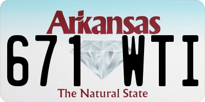AR license plate 671WTI