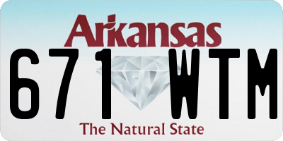 AR license plate 671WTM