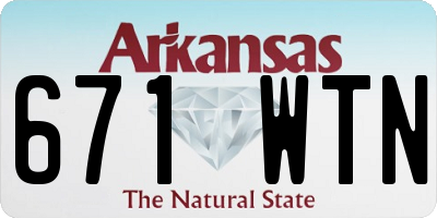 AR license plate 671WTN
